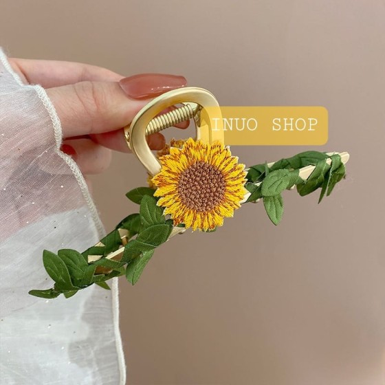 Pinza de cabello de girasol